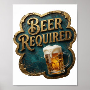 PÓSTER CERVEZA MODERNA REQUERIDA