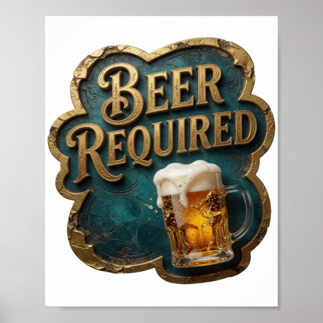 PÓSTER CERVEZA MODERNA REQUERIDA (Frente)