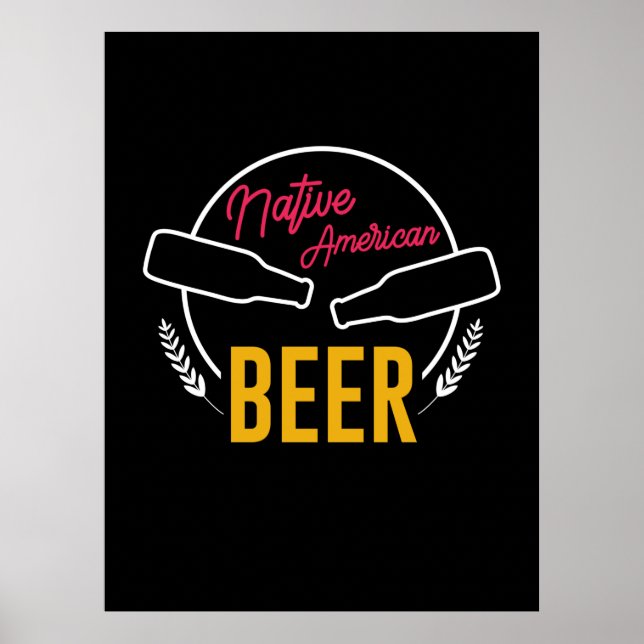 Póster Cerveza nativa norteamericana (Frente)