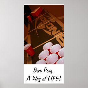 Póster Cerveza Pong, manera de A de la VIDA