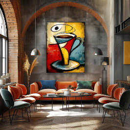 Póster Cerveza Silenciosa — Expresionismo Abstracto Conte