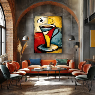 Póster Cerveza Silenciosa — Expresionismo Abstracto Conte