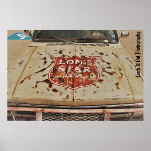 Póster Cerveza solitaria Chevy de la estrella