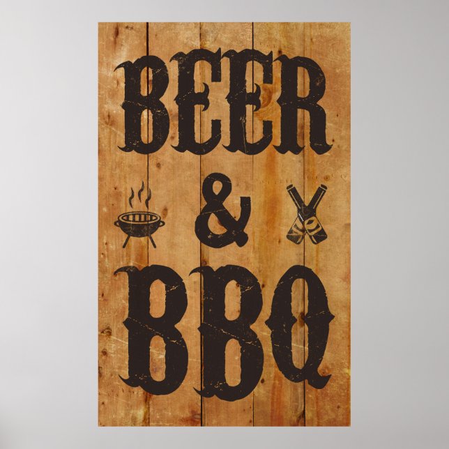 Póster Cerveza y barbacoa (Frente)