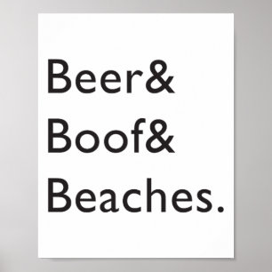 Póster Cerveza Y Bote Y Playas Brett Kavanaugh Ampersan