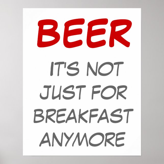 Póster Cerveza - Ya no es sólo para desayunar (Frente)