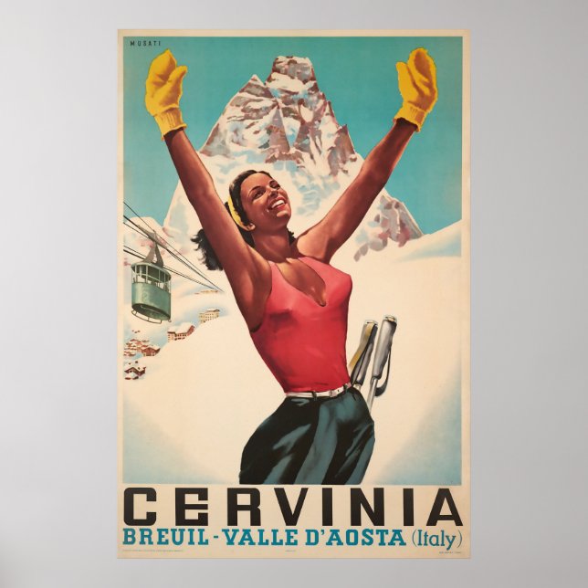 Póster Cervinia, Breuil - Valle de Aosta, Italia, Poster  (Frente)