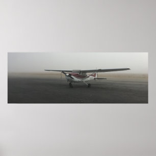 Póster Cessna in fog poster