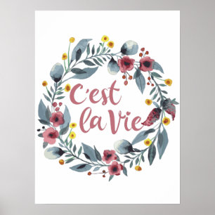 Póster C'est La Vie French