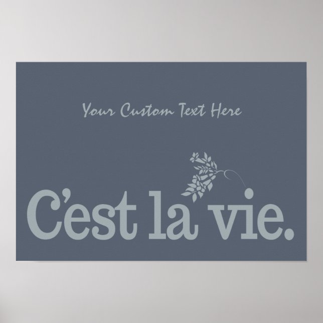 Póster C'est La Vie personalizado poster (Frente)