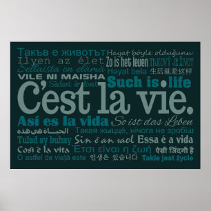 Póster C'est La Vie personalizado poster