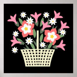 Póster Cesta de flores