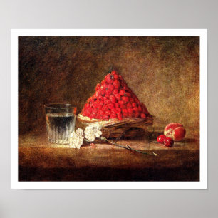 Póster Cesta de fresas salvajes de Jean Simeon Chardin