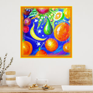 Póster Cesta De Fruta Estelar. ¡Hazte con una en Zazzle
