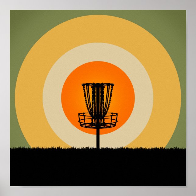 Póster Cesta de Golf de Disco (Frente)