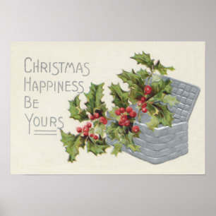 Póster Cesta de Holly Winterberry