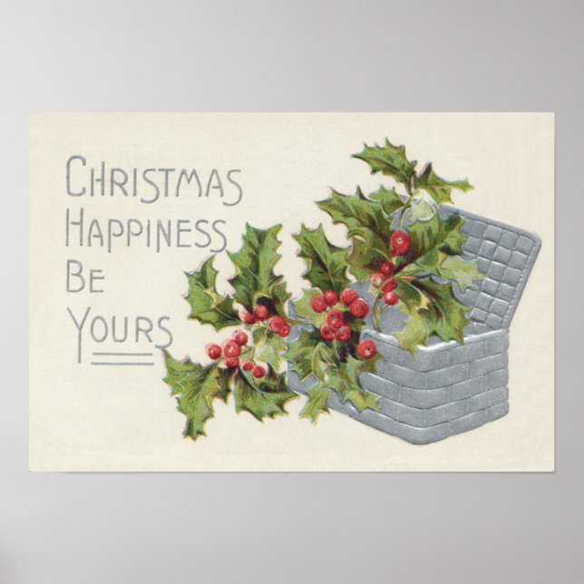 Póster Cesta de Holly Winterberry (Frente)