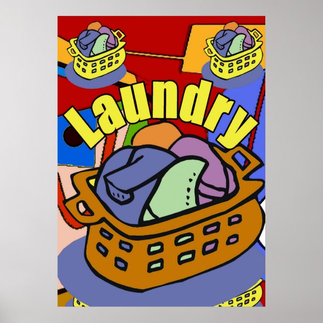 Póster Cesta de lavandería (Frente)