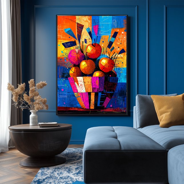 Póster Cesta de manzanas en vida vibrante de un habitante (Subido por el creador)