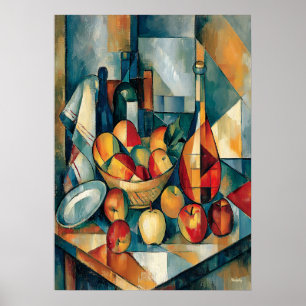 Póster Cesta de Manzanas – Obra Maestra de Reinterpretaci