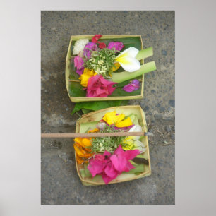 Póster Cestas de ofrecimiento del Balinese