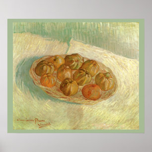 Póster Cesto de manzanas bodegón de Vincent van Gogh