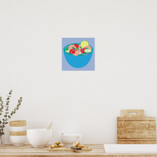 Póster Ceviche de Camarones Mexicano