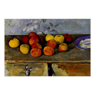 Póster Cezanne - Apples and Biscuits