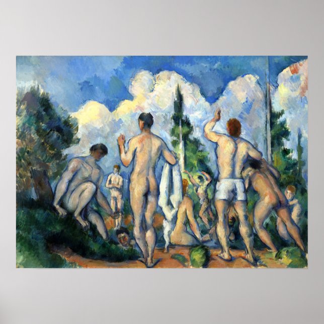 Póster Cézanne - Bañistas (Frente)