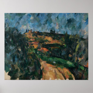 Póster Cézanne - Bend Of The Road, Chemin Des Lauves