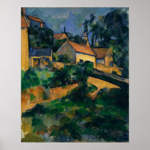 Póster Cézanne - Camino sinuoso en Montgeroult