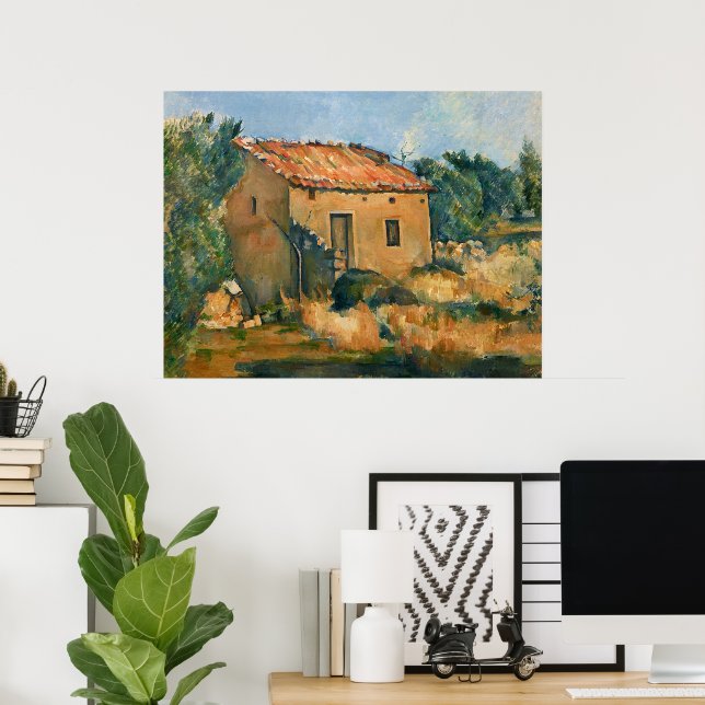 Póster Cezanne - Casa abandonada (Oficina en casa)