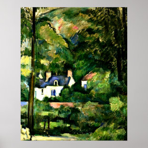 Póster Cezanne - Casas en la Vegetación-1881