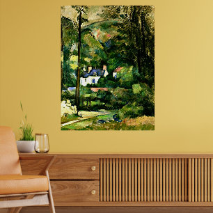 Póster Cezanne - Casas en la vegetación-1881