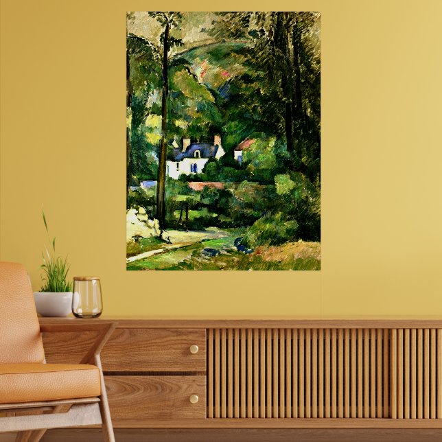Póster Cezanne - Casas en la vegetación-1881 (Salón 2)