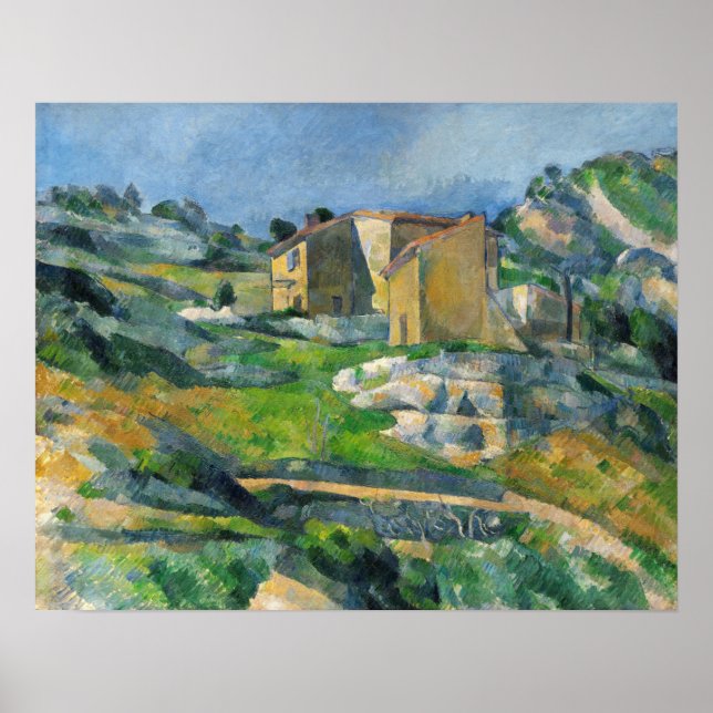 Póster Cézanne - Casas En Provenza (Frente)