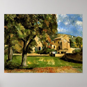 Póster Cezanne - castaños de caballo en Jas de Bouffan