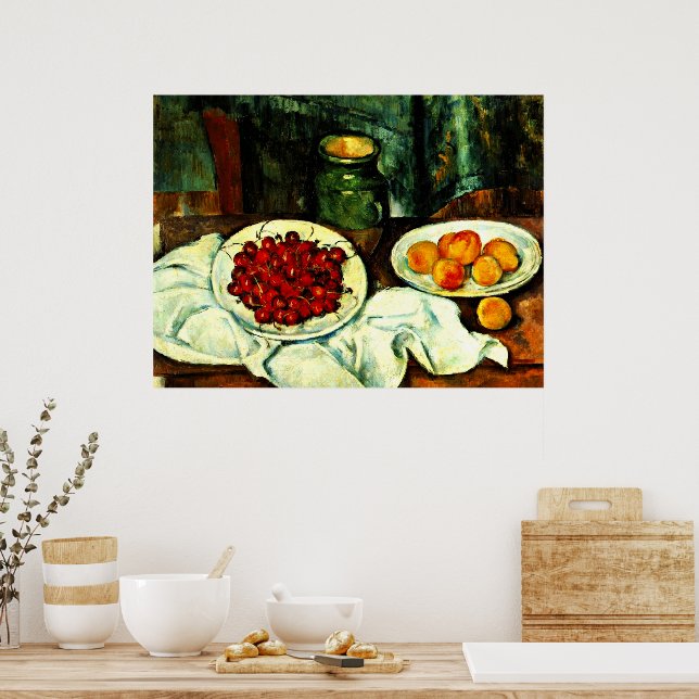Póster Cezanne - Cherries (Cocina)