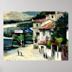 Póster Cezanne - El restaurante Mistral en l'Estaque