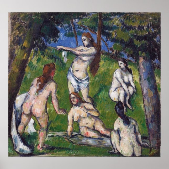 Póster Cézanne - Five Bathers 1878 (Frente)