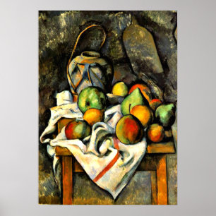 Póster Cezanne - Ginger Jar y Fruit