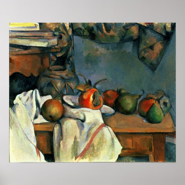 Póster Cézanne - Ginger Pot With Pomegranate And Pears (Frente)