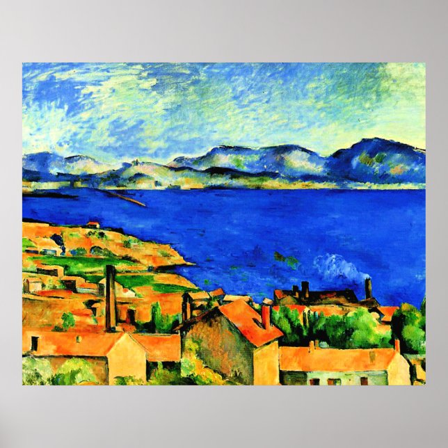 Póster Cezanne - Golfo de Marsella, (Frente)
