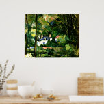 Póster Cezanne - Houses in the Greenery-1881<br><div class="desc">Paul Cezanne painting,  Houses in the Greenery,  poster.</div>