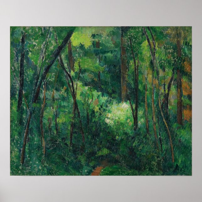 Póster Cézanne - Interior De Un Bosque (Frente)