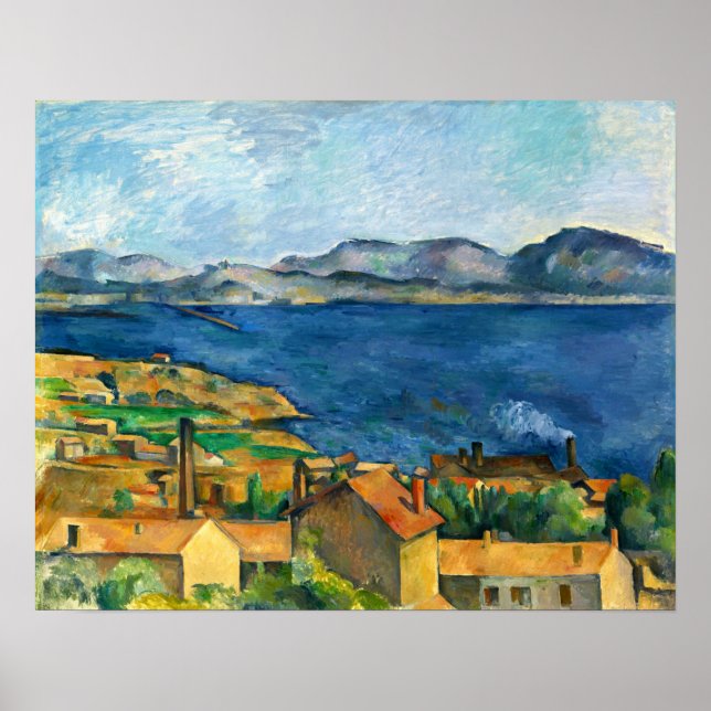 Póster Cézanne - La Bahía De Marsella, De L'Estaque (Frente)