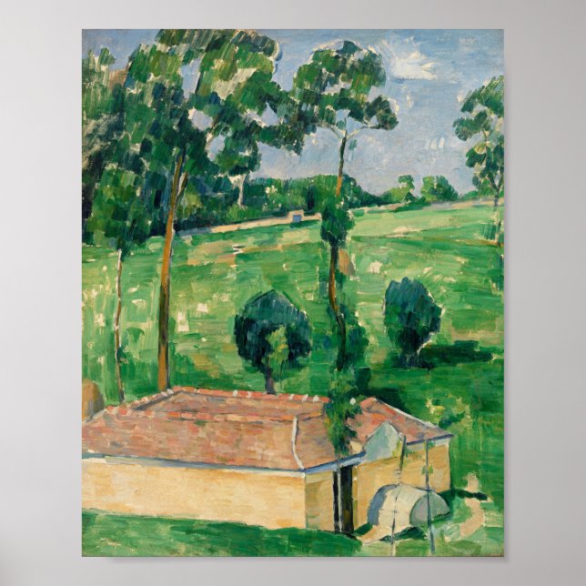 Póster Cezanne - La casa de primavera (Frente)