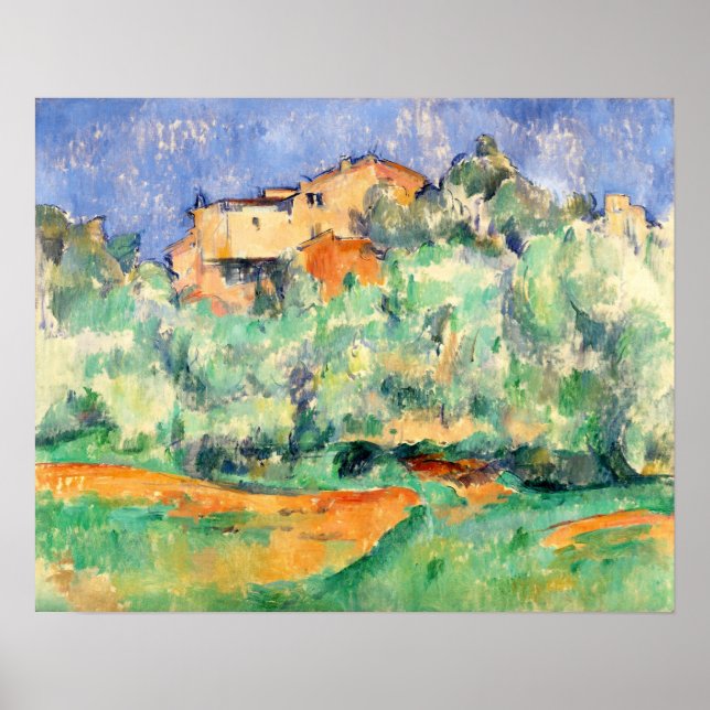 Póster Cézanne - La Granja De Bellevue 1892 (Frente)