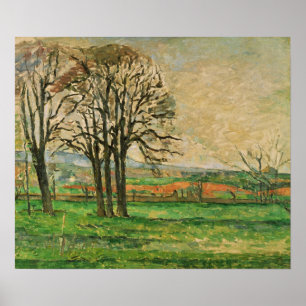 Póster Cézanne - Los árboles desnudos en Jas De Bouffan