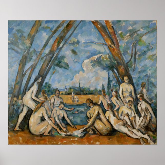 Póster Cézanne - Los grandes bañistas (Frente)